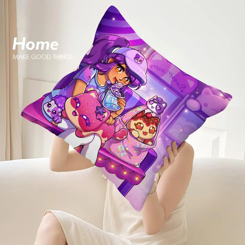 Cartoon A-Aphmau Pillow Case Sofa Decorative Home Double-sided Print Plush Square Throw Pillow Covers Cushion Decor Cover
