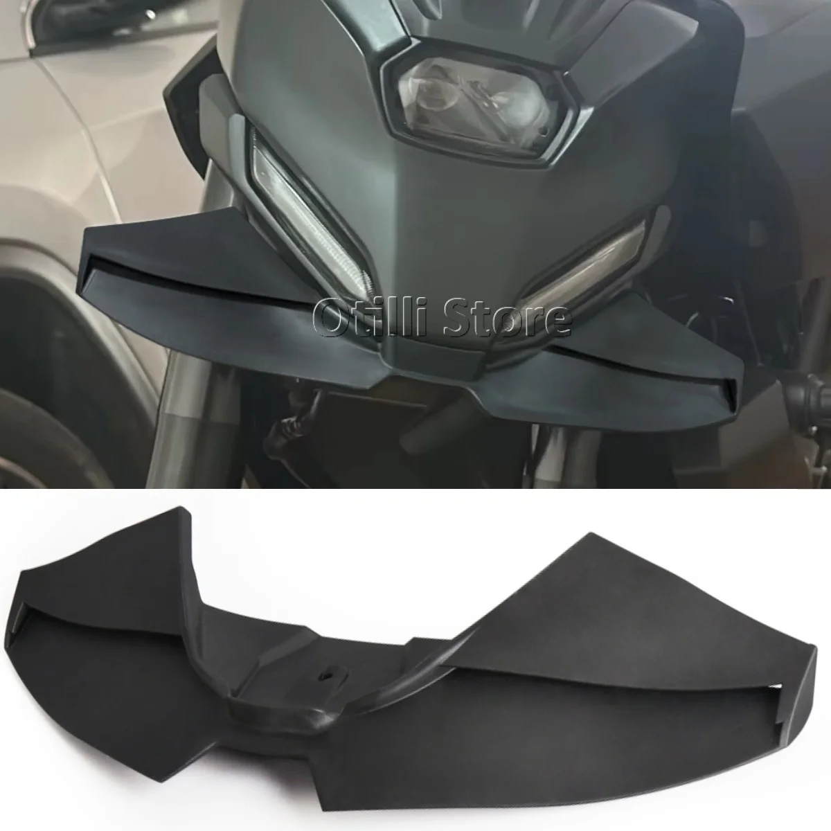 

Для MT-07 MT07 MT 07 mt07 2025 прижимная сила мотоцикла голые фронтальные спойлеры крылышко аэродинамическое крыло нижний спойлер АБС-пластик