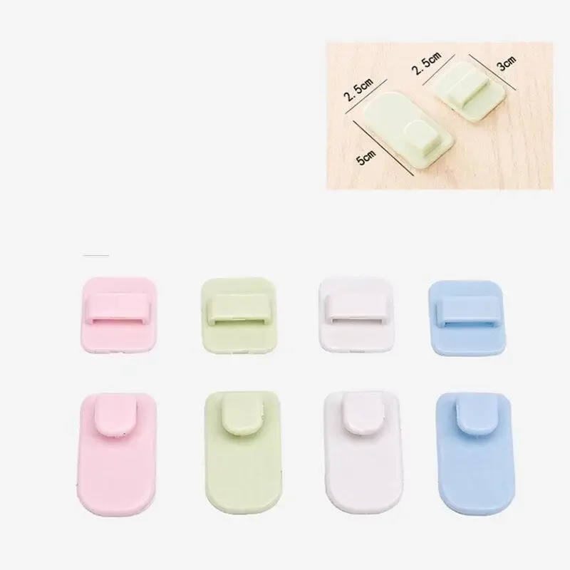 4Pcs Sticky Hooks Kit for TV Air Conditioner Remote Controller Key Practical Use Wall Storage Holder Stationary Organizer