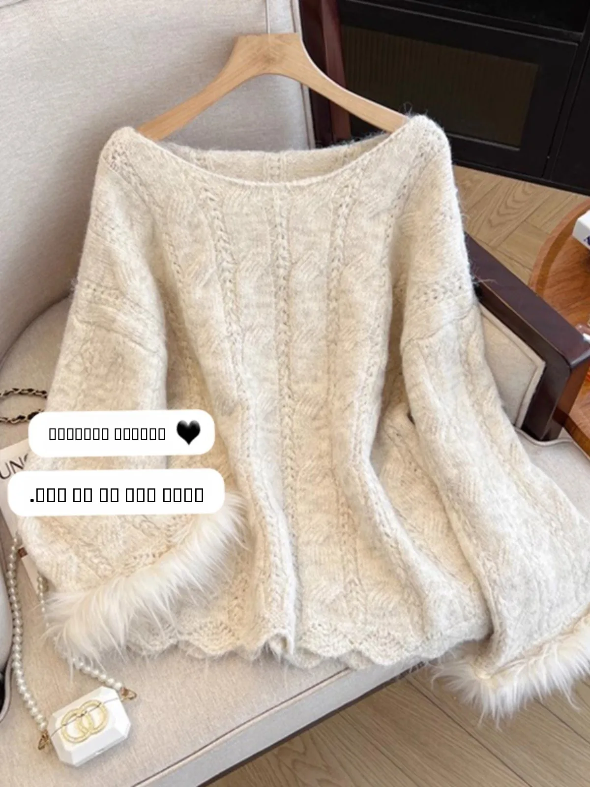 

Ladies plus Size Long Sve Mink Sweater Comfortable Knitted Cardigan Unique Beautiful Sle for Autumn Casual Wear