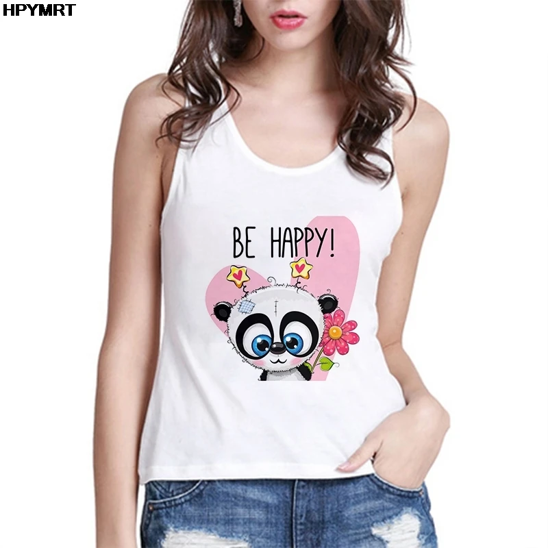 Cute Teasing Koala printing Tank Tops Oversize Casual Harajuku Kawaii Graphics Sleeveless Tee Women Fashion Vest Female Clothing