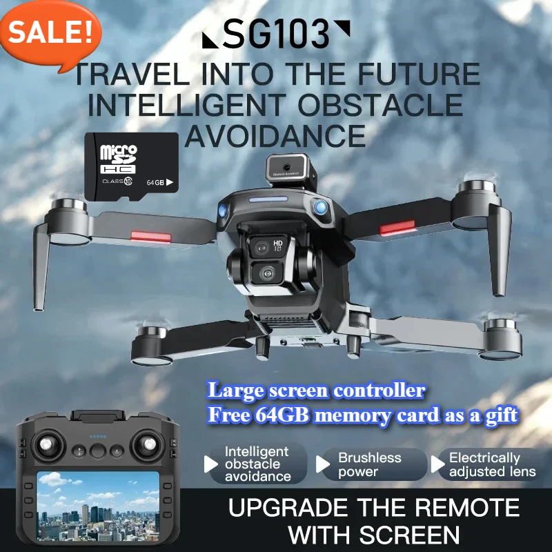 

SG103 PRO Edward control PRO drone 4K high-definition camera FPV brushless obstacle avoidance automatic return remote control