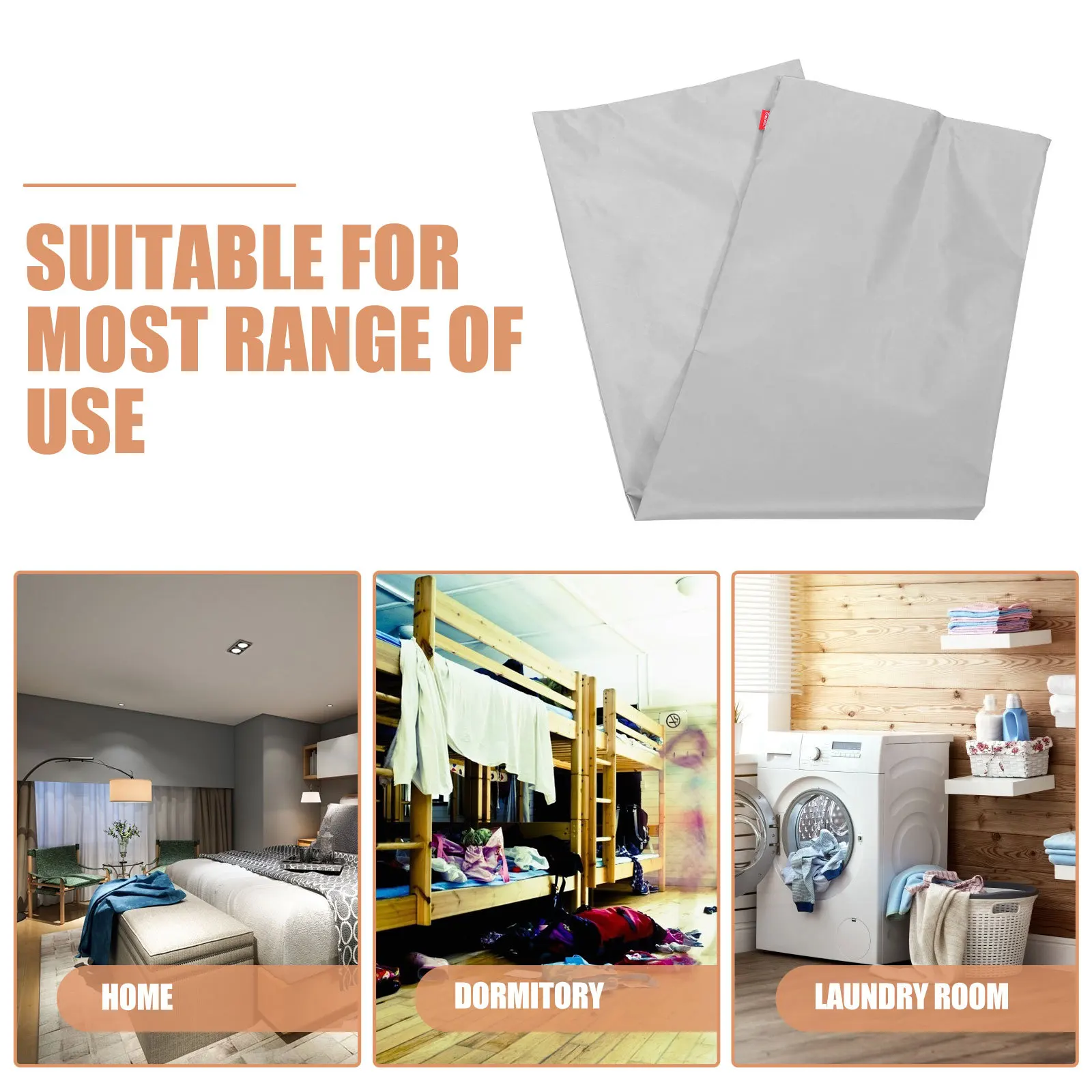 

Alipis Folding Ironing Board Cover 125x40cm Grey Waterproof Dustproof Pouch Space Saving for Home Hotel Travel