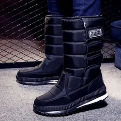 Men's Snow Boots Fashion Mid-calf Snow Boot Plush Warm Cotton Boots for Men Outdoor Non-slip Platform Boots Winter Couples Boot