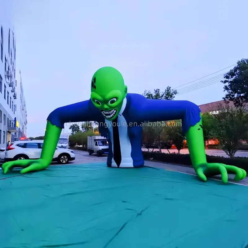 Chenghuang Custom Giant Inflatable Half-Body Zombie Arch Model-Oxford Fabric Blower Halloween Horror Atmosphere Decoration