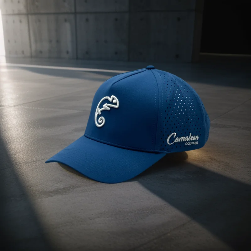 

OEM Custom High Quality 5 Panel Cotton 3D Embroidery Logo Curved Brim Plain Blue Mesh Pop Up After Trucker Cap