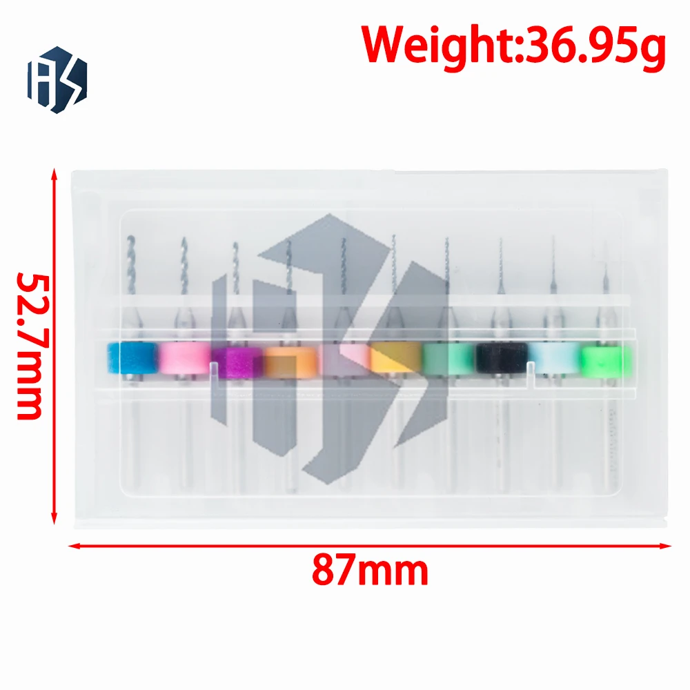 10PCS PCB Mini Drill Bit Set (0.3–1.2mm) – Tungsten Steel Carbide Bits for PCB & CNC Drilling Machines