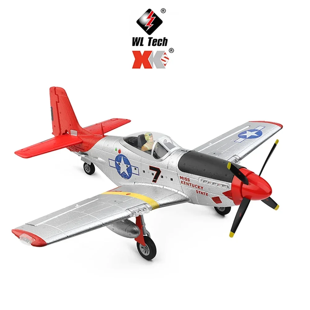 New WLtoys XK A280 RC Airplane P51 Fighter Simulator 2.4G 3D6G Mode Aircraft with LED Searchlight Plane Toys for Children Adults