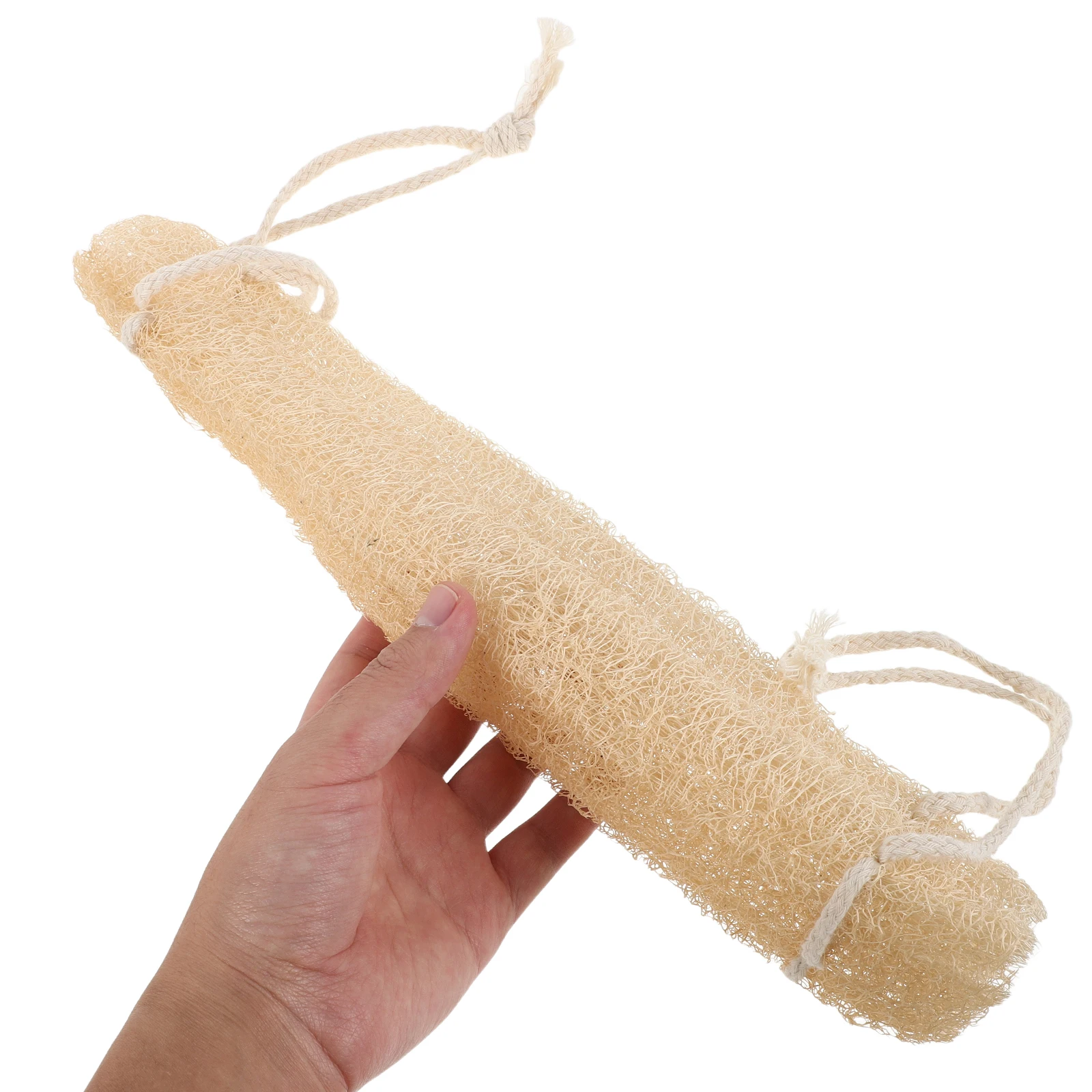 

Egyptian Loofah Back Scrubber Extended Handle Natural Exfoliating Shower Towel Luffa Washcloth for Body Scrub Gentle Dead Skin