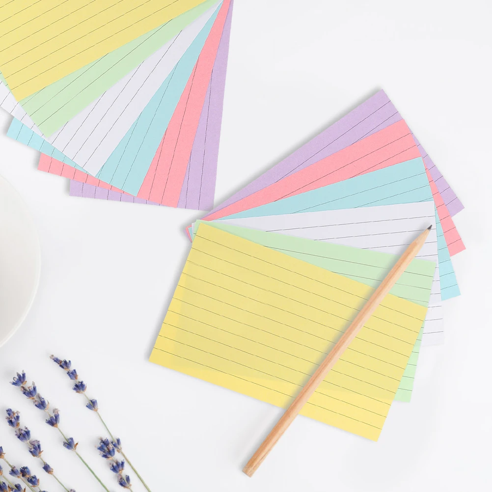 500 Sheets Colored Index Cards Sticky Notes Compact Blank Convenient Graffiti Portable Daily Paper DIY Note Cards Message Supply