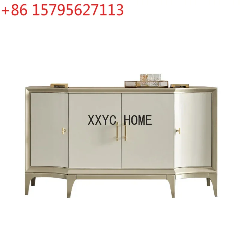 

Light Luxury Solid Wood Sideboard Home Living Room Post-Modern Simple Entrance Cabinet
