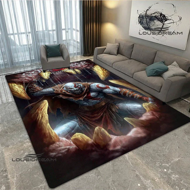 Game god of war printed carpet living room bedroom carpet non-slip carpet room decor photography props area rug birthday gift