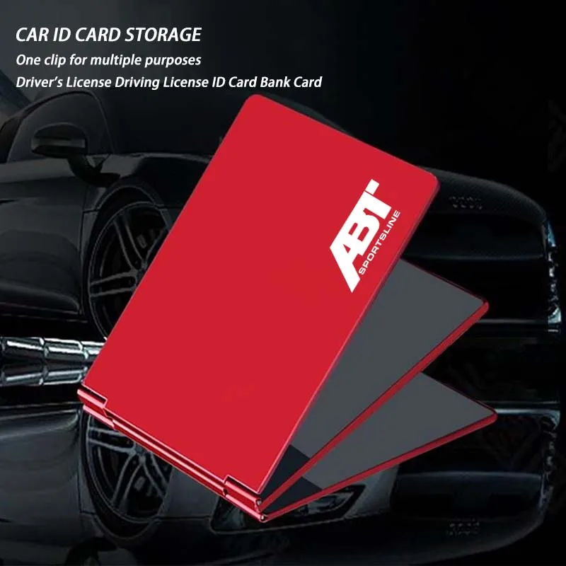 

Car Driver'S License Cover Metal Key Card ID Bag for Audi ABT Grill D4 Q5 Q6 D5 Q8 Stickers Style Logo Accessories 2024 interior