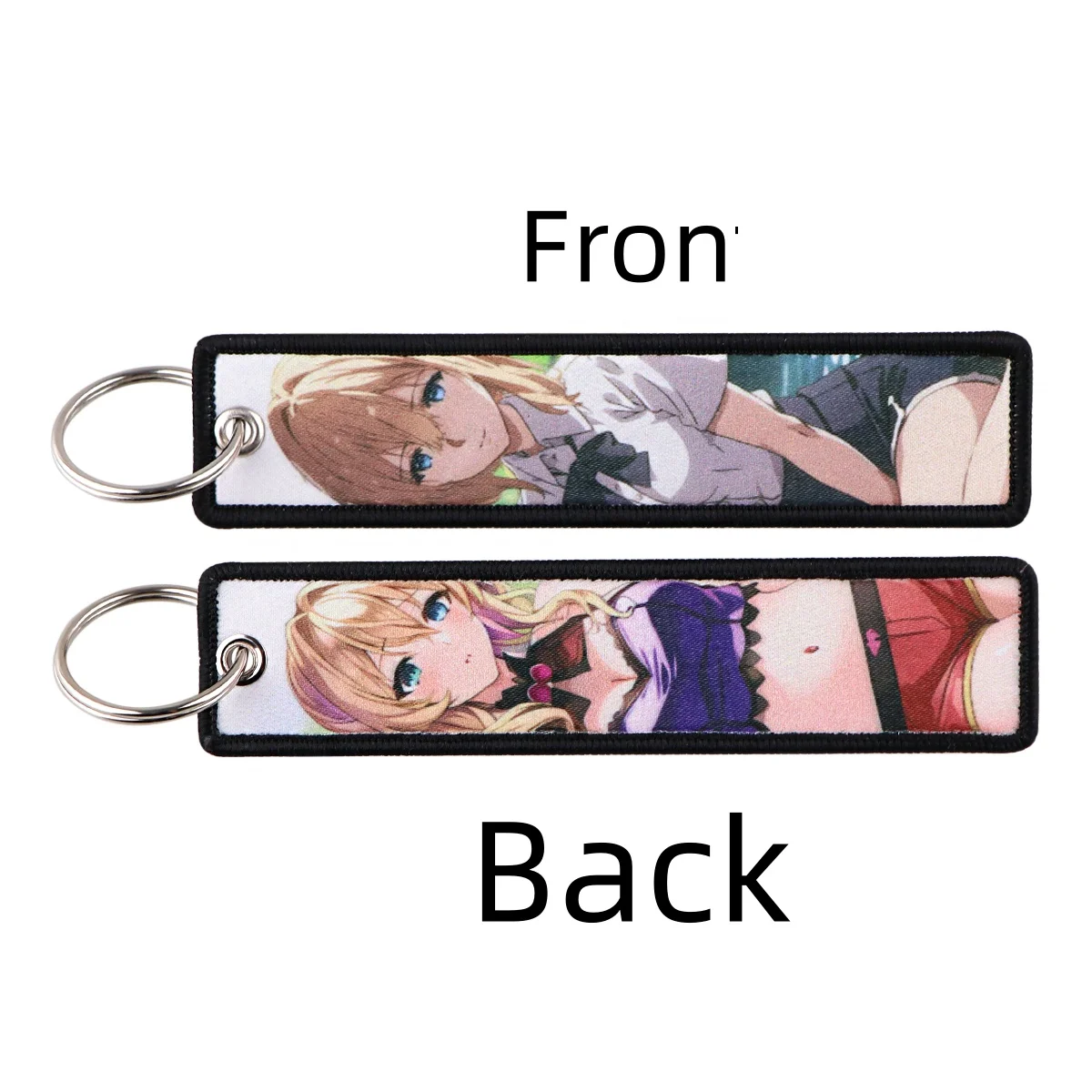 

1pcs Anime Girl Embroidered Keychain Keys Tag For Women Car Motorcycles Keyring Keys Holder Fashion Accessories Gifts