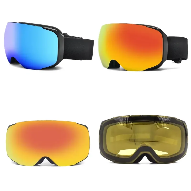 Best Quality Ski Eye Protection Googles Fog Mirrored Lens Magnetic Snowboard Snow Glasses Ladies Ski Goggles