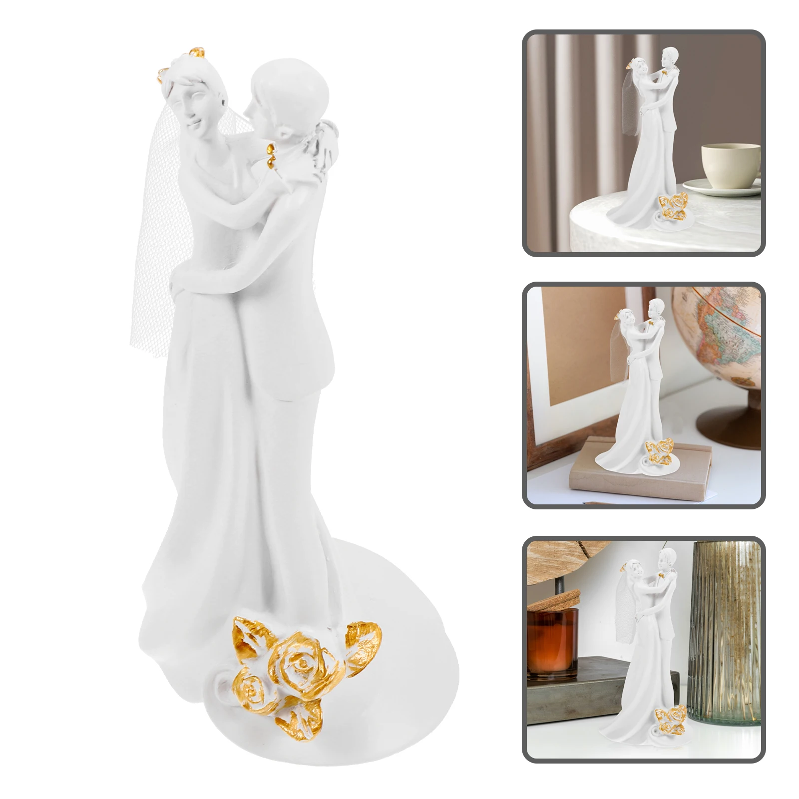 

Wedding Decorations Resin Couple Statue Lover Hugging Figurine Valentine Gift Bride Present Romantic Embrace Home Office Mini