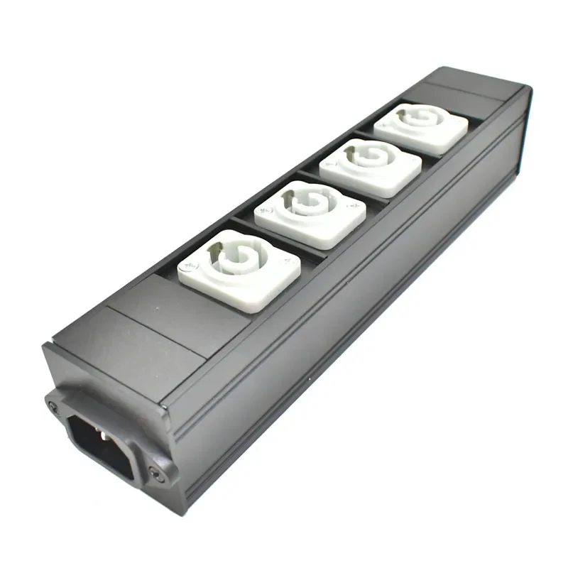 Aluminum Box powercon NAC3MPB  Power strip C14 input Chassis for Stage Light LED Connector 20A/250V1-13AC Aviation socket