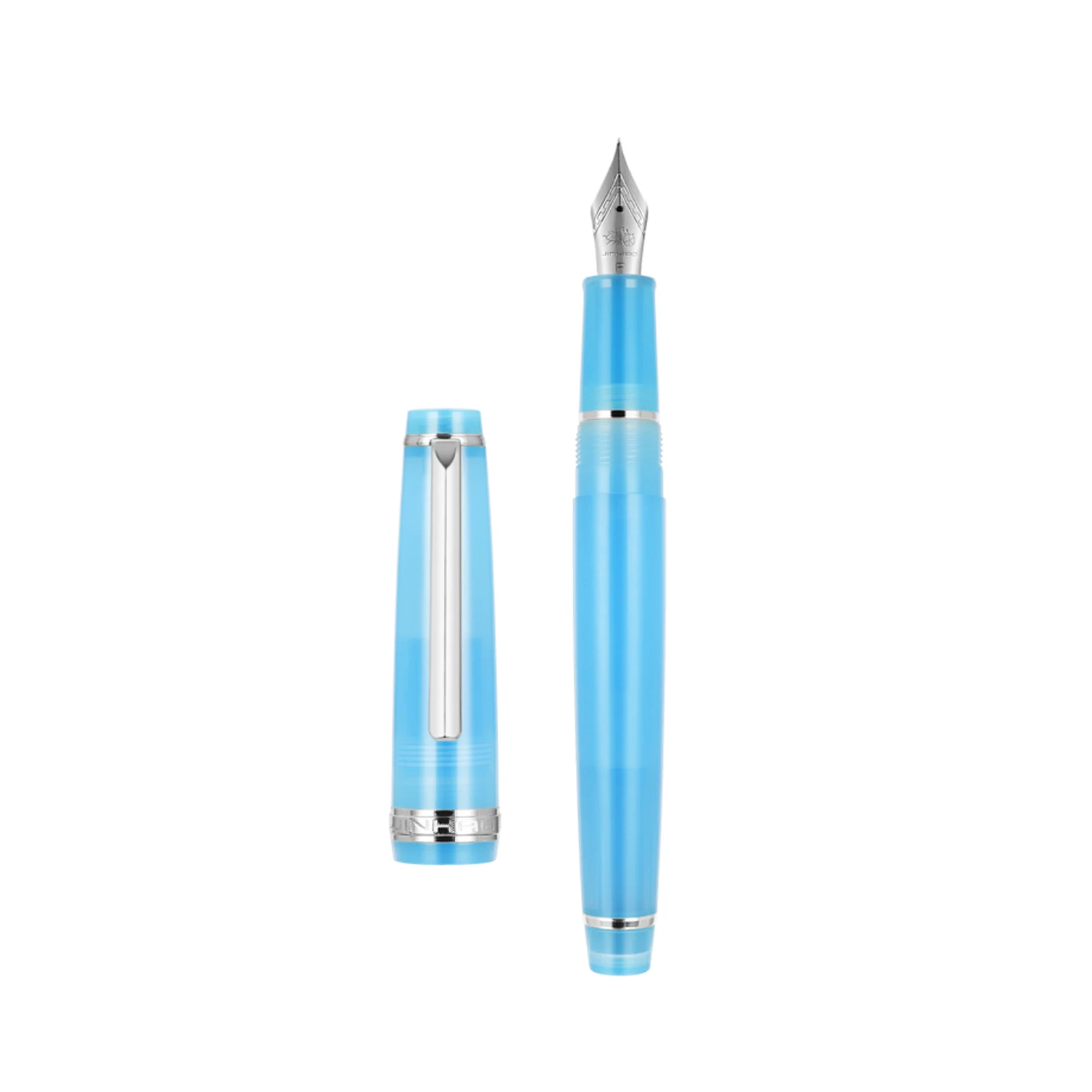 Sky Blue Jinhao 82 Verse Kleur Vulpen Silver Clip Acryl Vat Fine Nib Voor Schrijven Kalligrafie Kantoor Schoolbenodigdheden