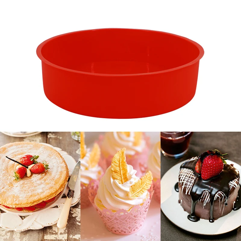 4 5 6 7 8 9 Inch Round Cake Mold Silicone Molds for Cakes Nonstick Cake Pan Baking Forms Pastry Mold