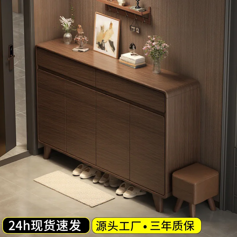 

Тумба для обуви, внутренняя, с каркасом из массива дерева, для прихожей, тумба для веранды, новинка 2026 года, шкаф для хранения в прихожей, простой дизайн