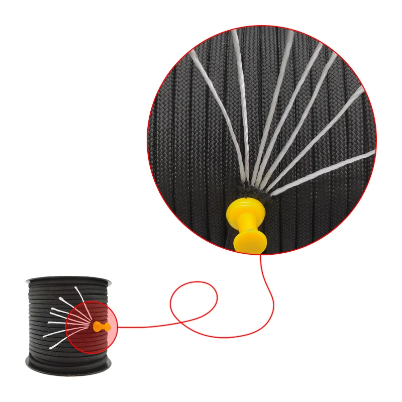 550 العسكرية 50 متر 7-Core Paracord حبل 4 مللي متر في الهواء الطلق البوليستر المظلة الحبل التخييم بقاء مظلة خيمة حزمة #5