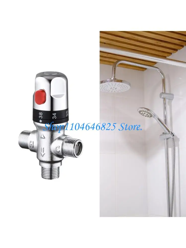 Temperature Control Brass Valves Corrosion Proof Coating Thermostatic Control Valves for Bathroom Showers & Water Pipes