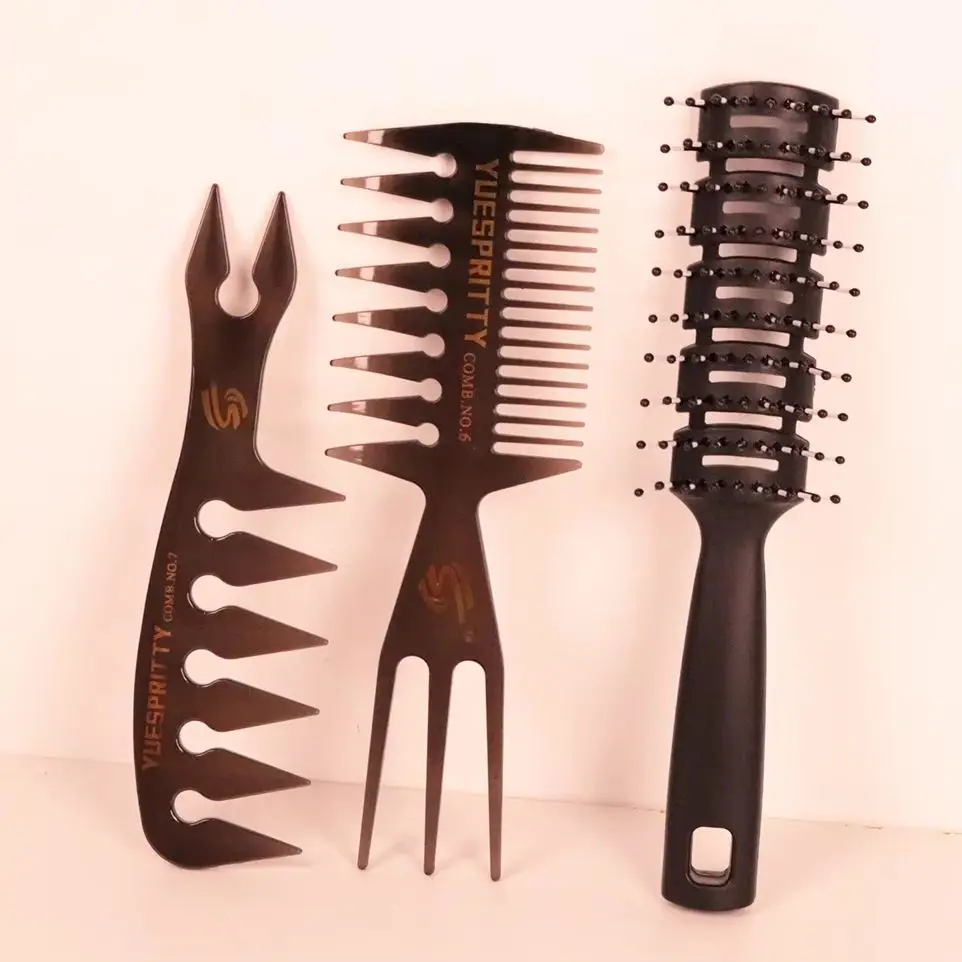 

Professional exfoliating scalp massage brush, rib massage brush, wide toothed fluffy comb Special for real hair wigs