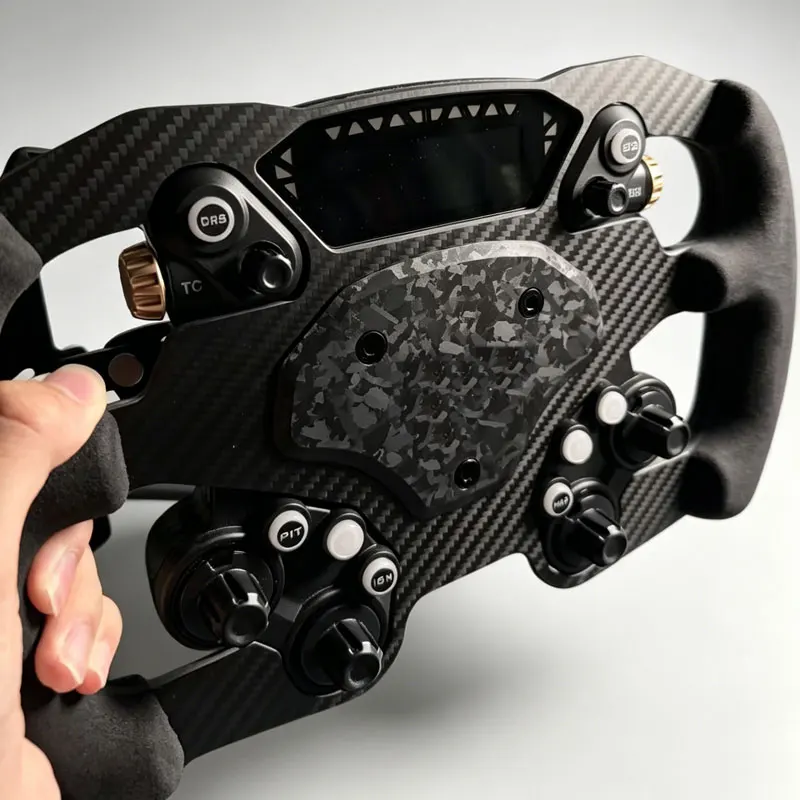 Simulated Racing Game Carbon Fiber 315mm Steering Wheel F1/GT Replacement Steering Wheel For MOZA CS PRO Wheel Hub