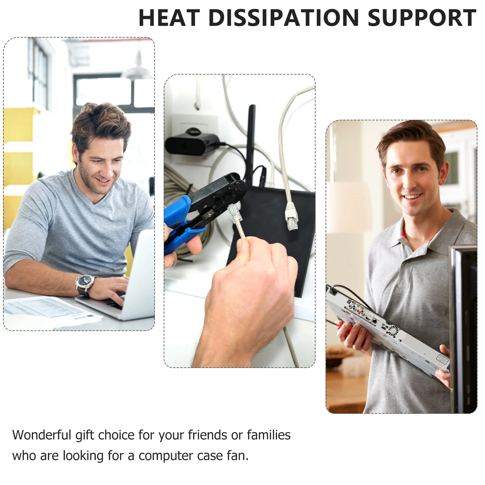 

Router Cooling Bracket USB Mini Metal Fan Single Layer Air Circulation Radiator for Laptop Power Supply Home School Dorm