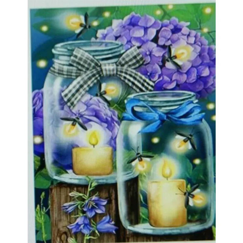 

Набор для алмазной вышивки AB, стеклянная лампа среди цветов, настенное украшение, подвесная картина