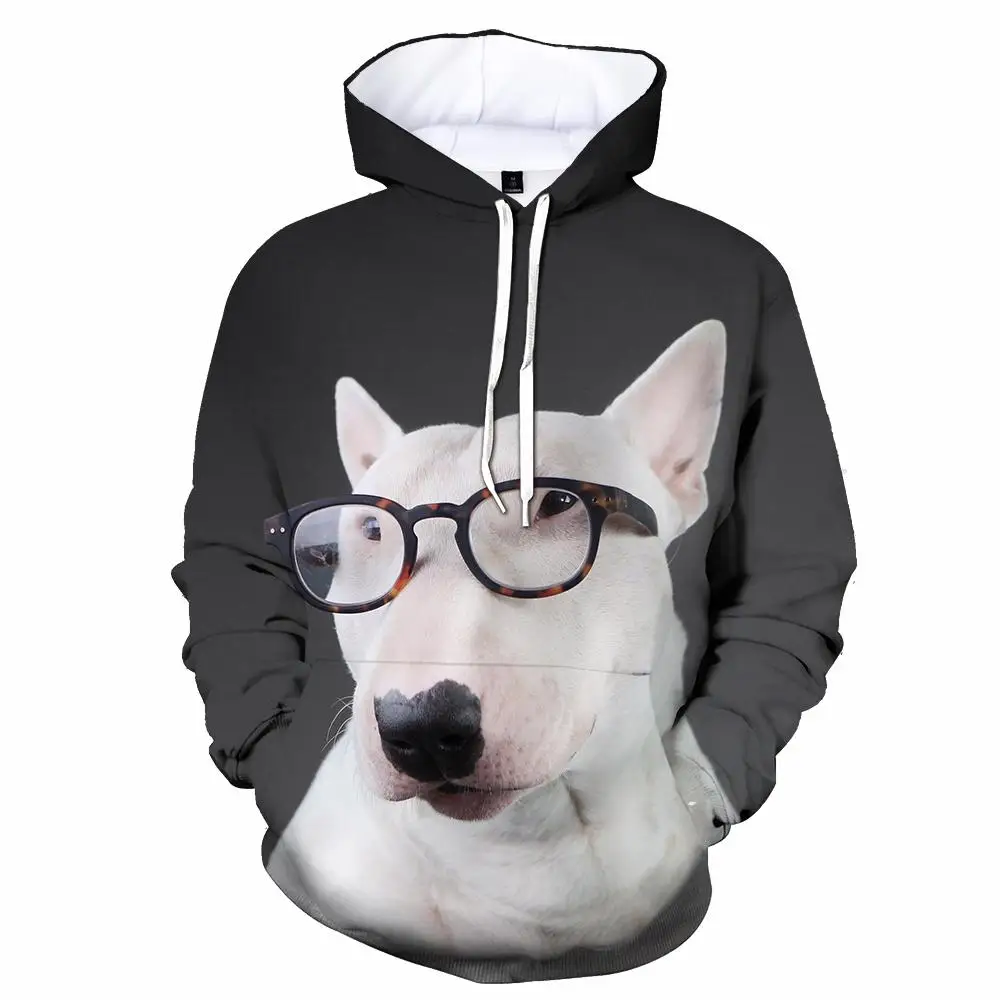 New Bull Headstock Pattern Hoodie Pet Dog 3d Print Long Sleeved Men's And Children's Sweatshirt Autumn Bodysuit Fashion Street