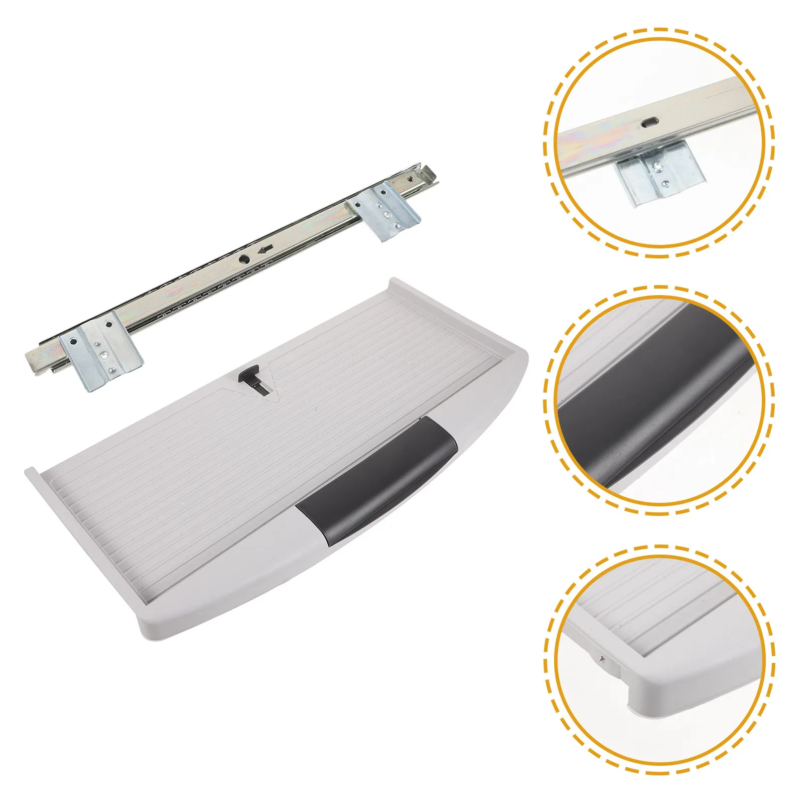 

Комплект из 1 большого выдвижного ящика для клавиатуры под столом с направляющими для комфортного набора текста, для домашнего офиса