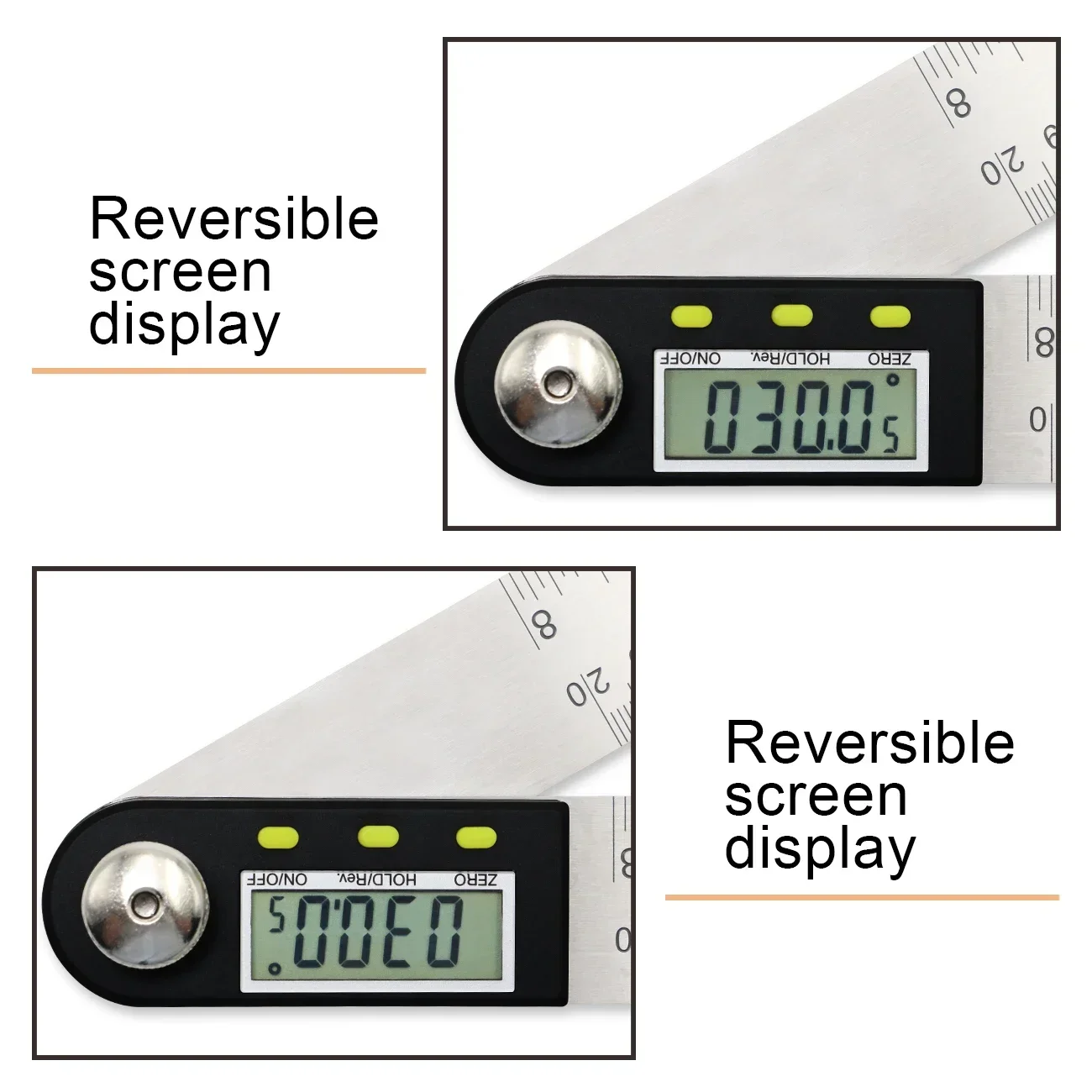 Shahe-Rapporteur numérique, inclinomètre, jauge d'angle électronique, règle d'angle en acier inoxydable, goniomètre électronique, 200mm