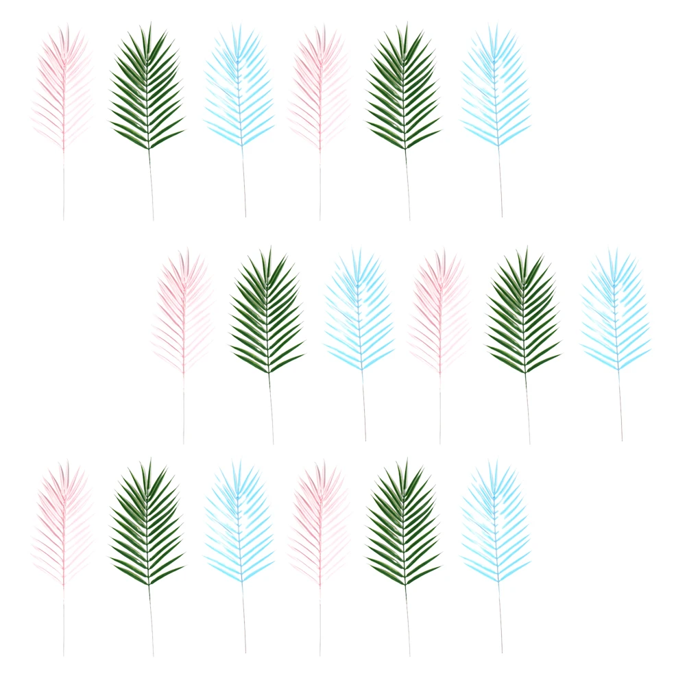 

30pcs Artificial Colorful Faux Plants Simulation Decorative Leaves For Hawaii Wedding Party Decoration Indoor