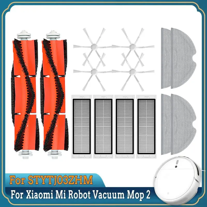 Do odkurzacza robota Xiaomi Mi 2 STYTJ03ZHM Szczotki do mopa z filtrem Mijia 2C Akcesoria do odkurzacza robota Główna szczotka boczna