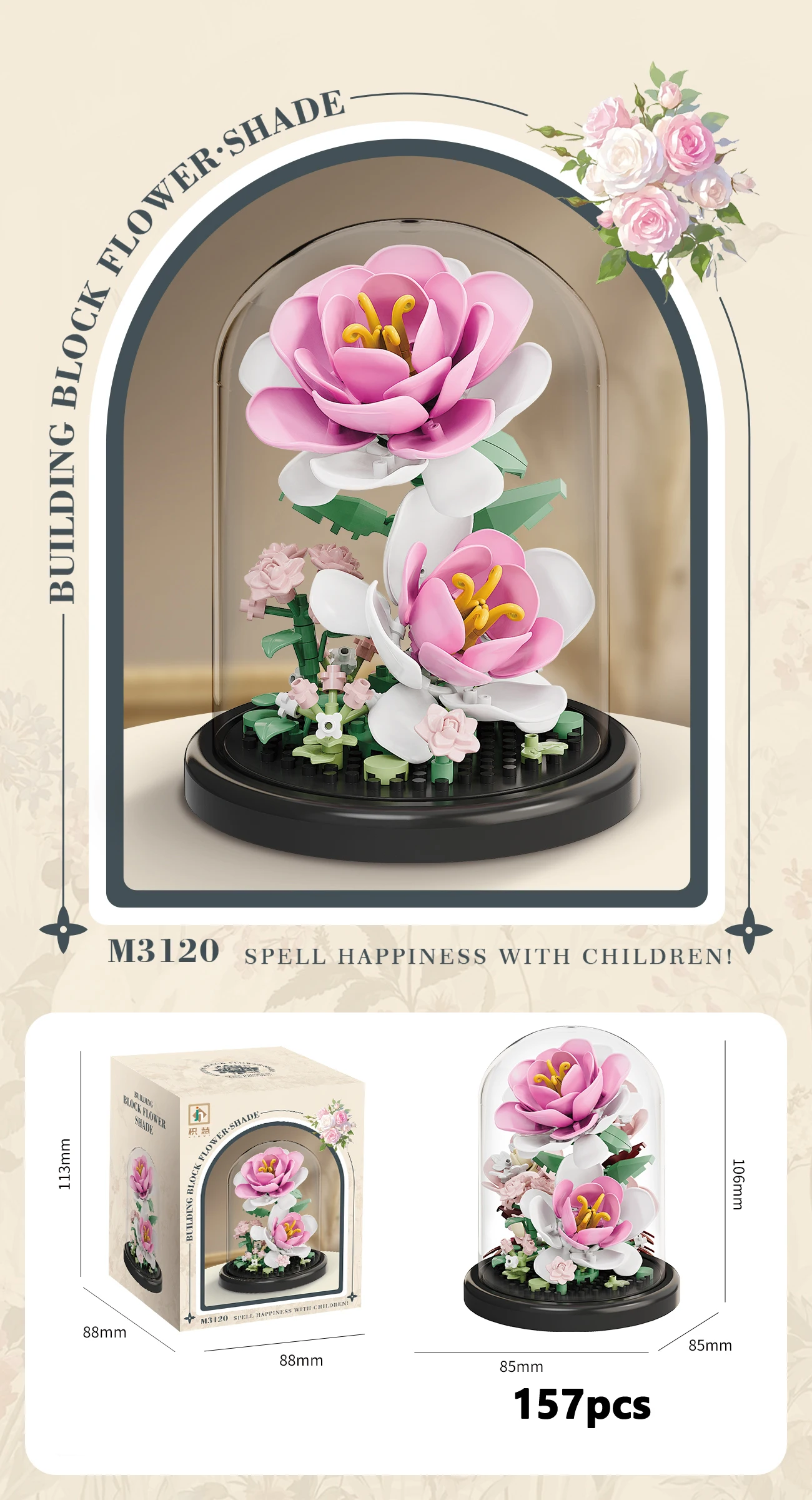 Eeuwige Bloemboeket Bonsai Potplant Micro Bouwstenen Model Woondecoratie Puzzel Speelgoed Kinderen Verjaardag Kerstcadeaus