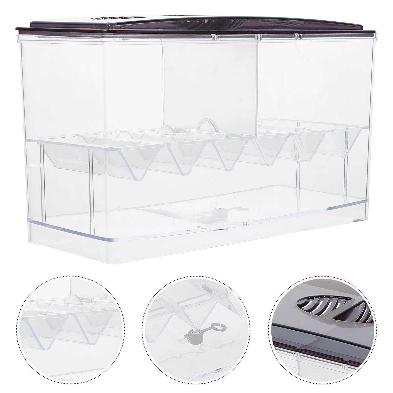 

Easy Clean Aquarium Breeding Box Acrylic Transparent Isolate Multi-Function Incubation Stable Characteristics Reliable Fish Tank