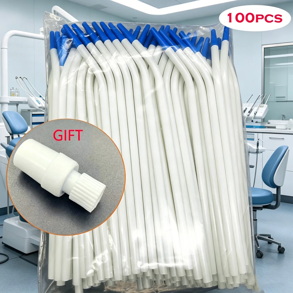 Dental Saliva Ejector Dentistry Clinic Disposable Surgical Suction Tips Suction Tube Long Slim Type Dentist Tools