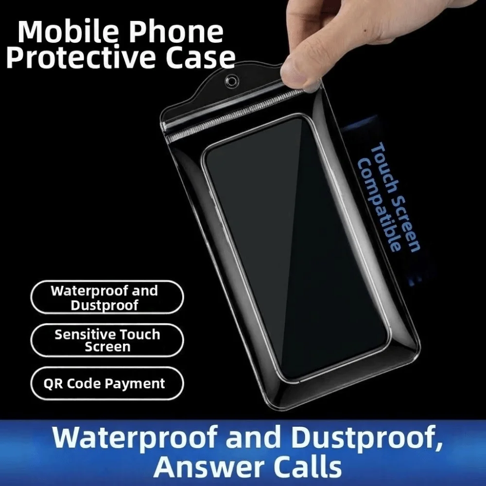 

Thickened Material Transparent Phone Bag Underwater Protector Transparent Cover Dustproof Pouch Touchscreen Friendly Shockproof
