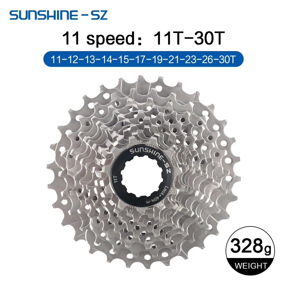 Sunshine Road Bike Cassette 8 9 10 11 12 Speed Bicycle Sprocket 25T 28T 30T 32T 34T 36T 11V K7 Speed Bike Ratchet Cycling Parts image 3