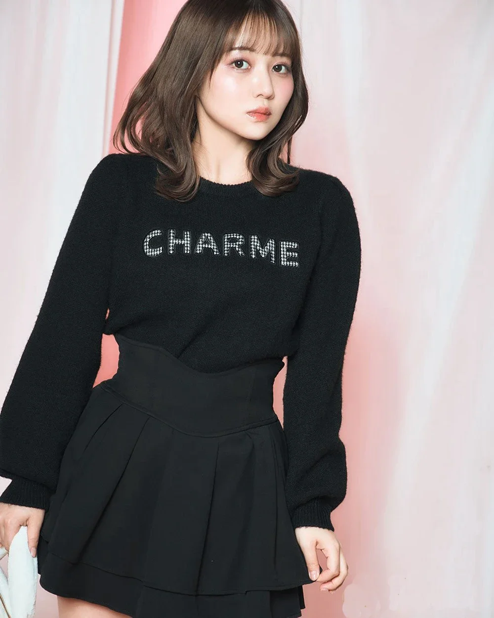 Japanese Style Mini Skirts for Women Mine Mass-Produced Sweet Black Skirt Culottes Autumn Summer Ruffled Pleated Short Skirt