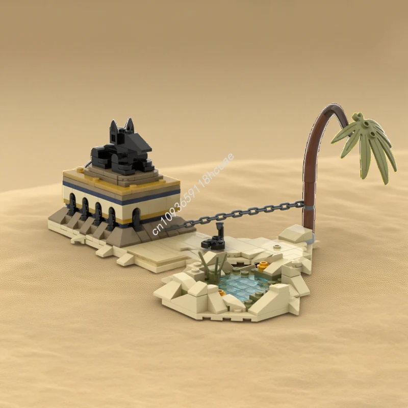 331 pçs moc oasis emboscada modelo blocos de construção criativo crianças tijolo brinquedos modulares montar diy presentes natal
