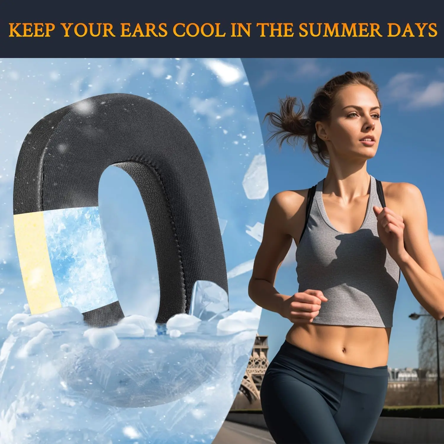 冷却ジェルイヤーパッド交換用 Bowers & Wilkins PX8/PX7 S2/PX7 S2e ヘッドフォン用イヤーパッド クッション イヤーマフ B&W PX8用