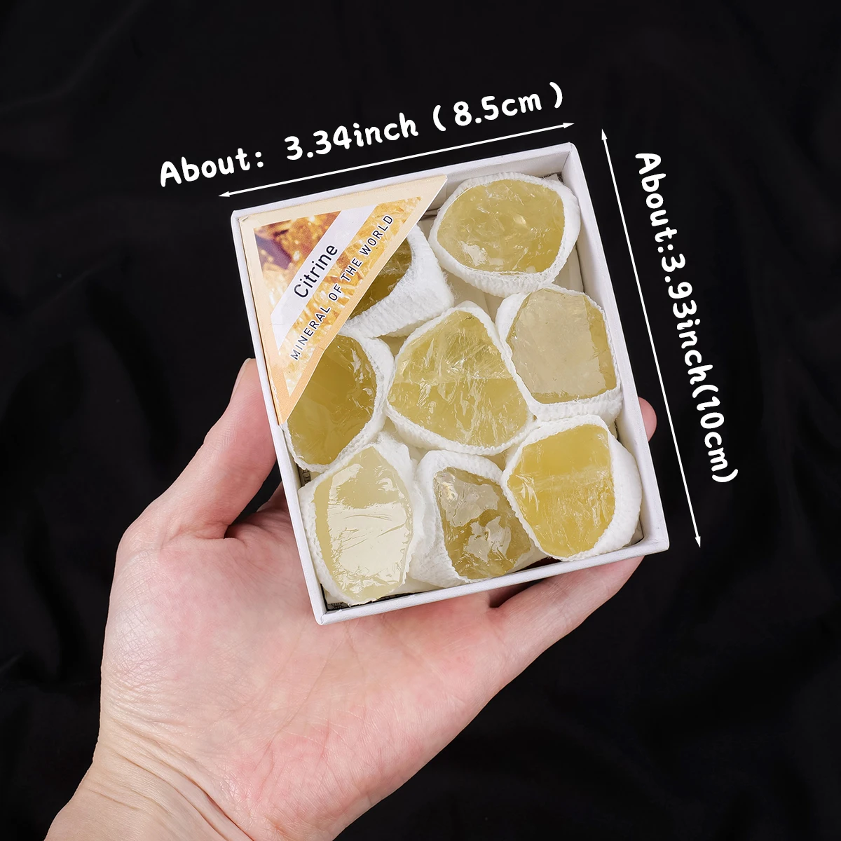 1set Natural Crystal Raw Stone Ore Specimen Set Box Kids Gift Living Room Office Crystal Stone Decoration Set