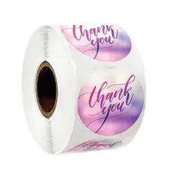 PINK Thank You Sticker Seal Labels Round 50-500pcs Labels Sticker For Package Personalized Stationery Sticker