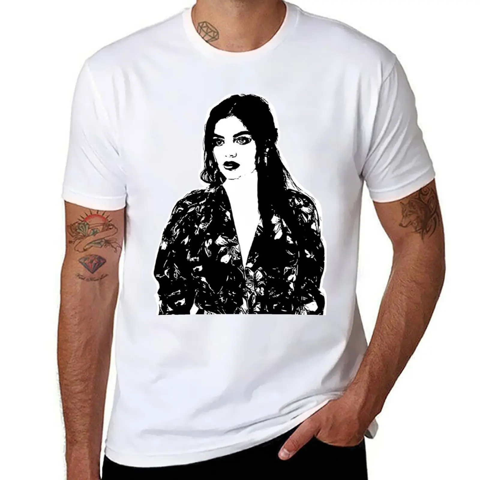 

Lucy Hale T-Shirt man t shirts cotton anime tshirt mens graphic t shirts T-Shirt