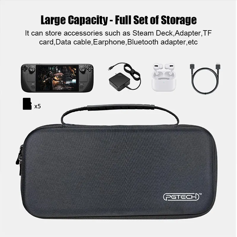 Portable Storage Bag For Steam Deck Game Console EVA Travel Carrying Handbag Zipper Protective Case Hard Box Pouch Accessories