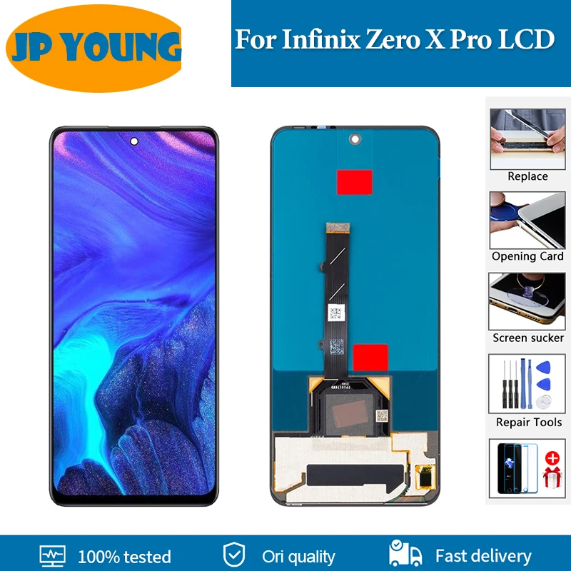 

AMOLED 6.67" For Infinix Zero X Pro LCD Display Touch Panel Digitizer For Infinix Zero X Pro LCD X6811 Screen Replacement Parts