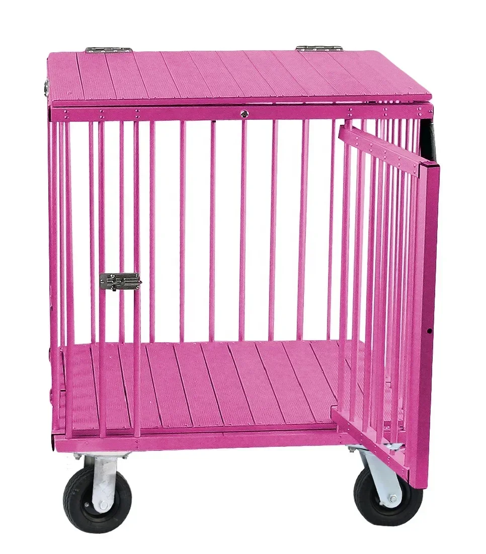 

Durable Folding Dog Show Trolley Aluminum Dog Trolley Dog Cage Trolley Pet Carrier Supplies