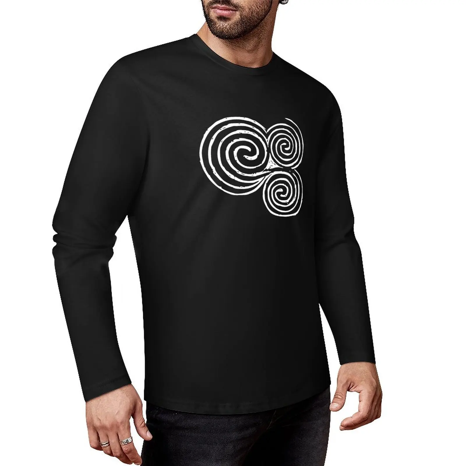 Newgrange Entrance Stone Triple Spiral Celtic Triskelion, Celtic Symbols Long T-Shirt Anime t-shirt t shirts for men pack